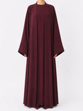 Detaylı Bordo Kimono & İç Elbise Takımı