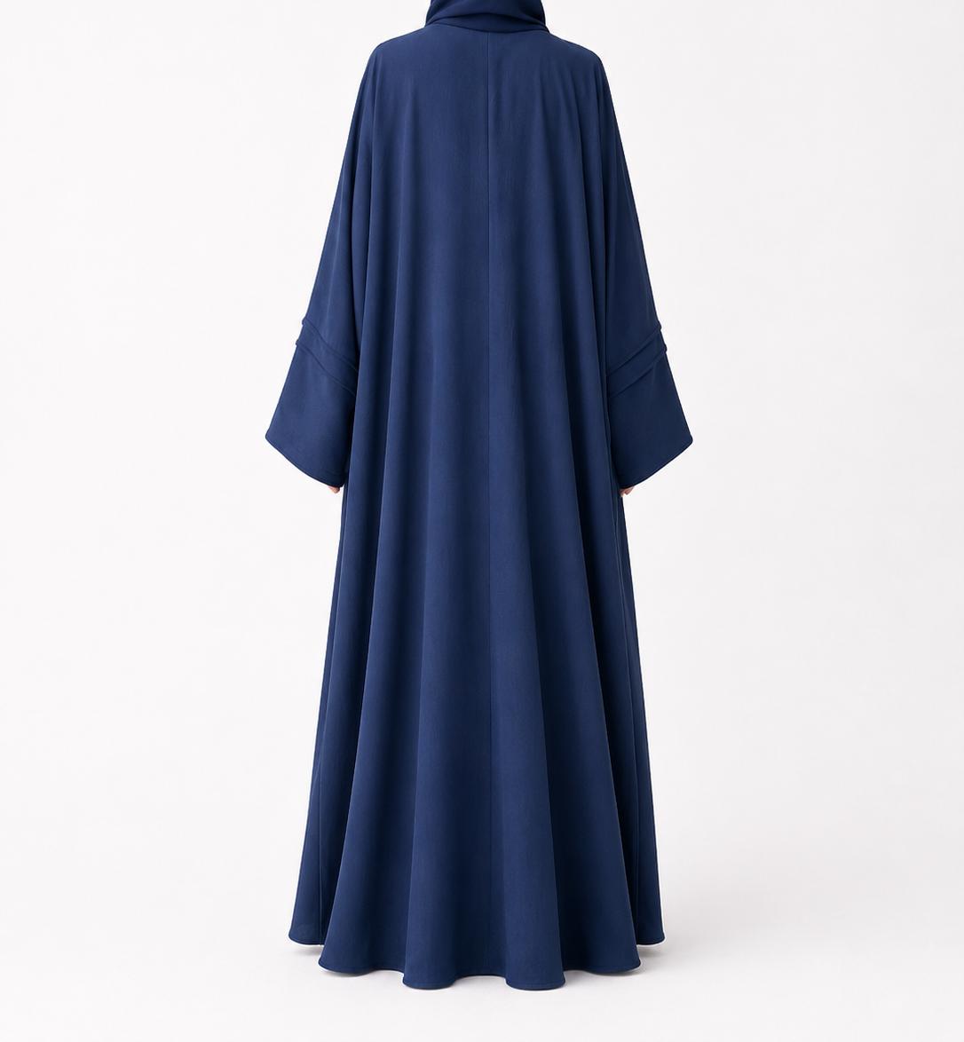 Detaylı Denim Mavi Kimono & İç Elbise Takımı