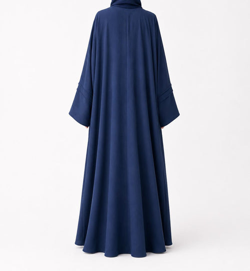 Detaylı Denim Mavi Kimono & İç Elbise Takımı